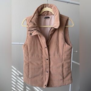 Women's Tan Corduroy Vest